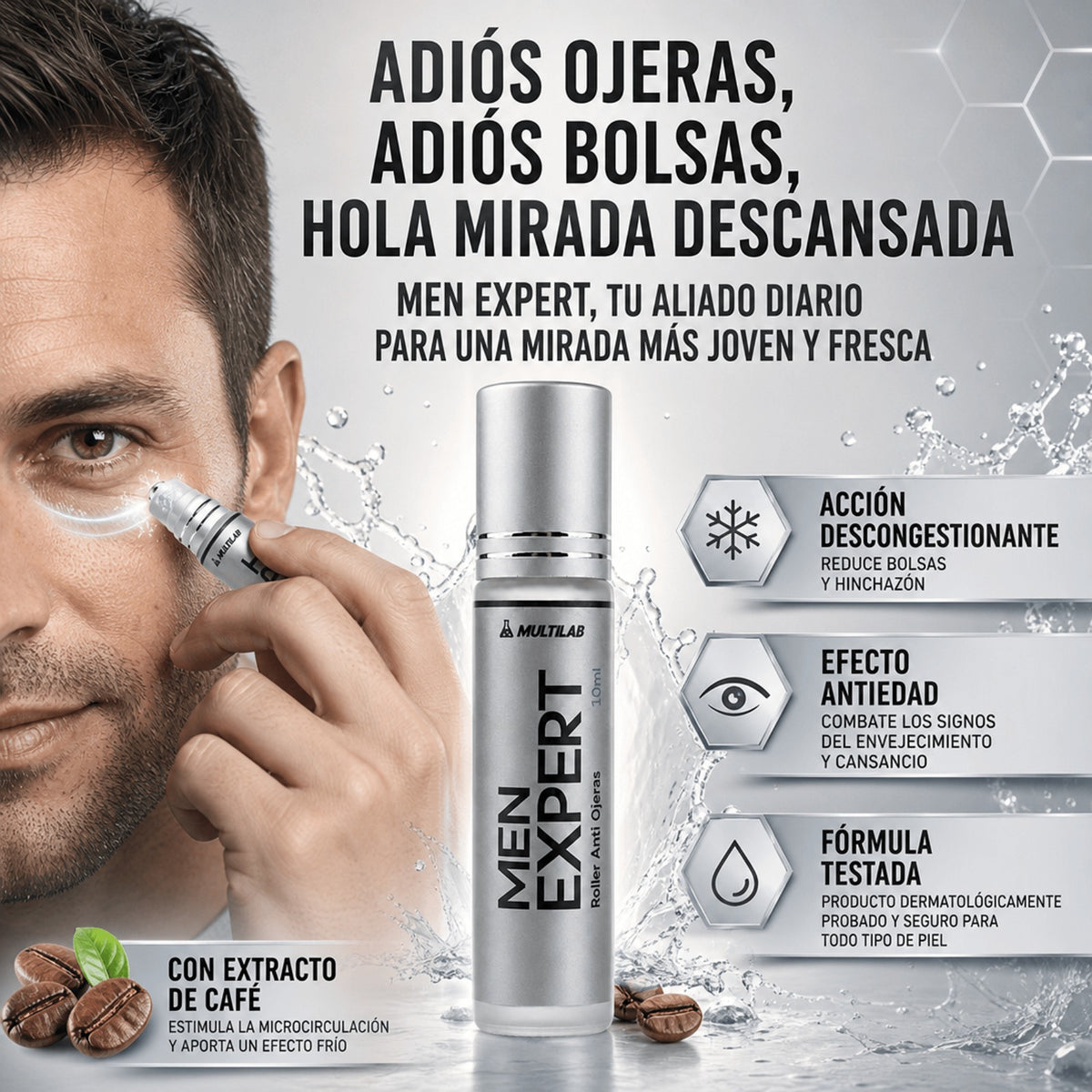 Men Expert roll-on para contorno de ojos