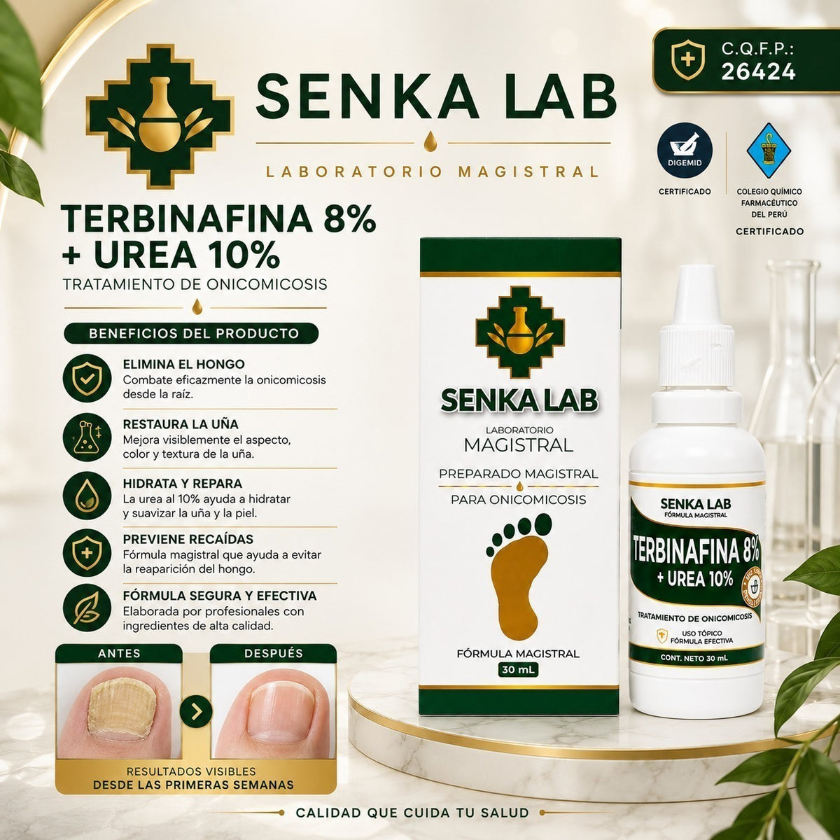 Terbinafina 8% + Urea 10% Senka Lab