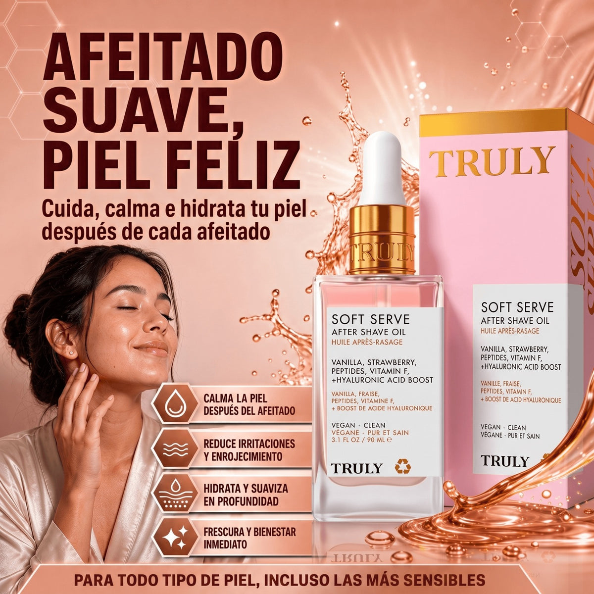 Truly Soft Serve aceite para después del afeitado