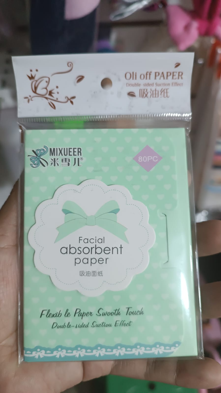 Papel facial antioleosidad de arroz