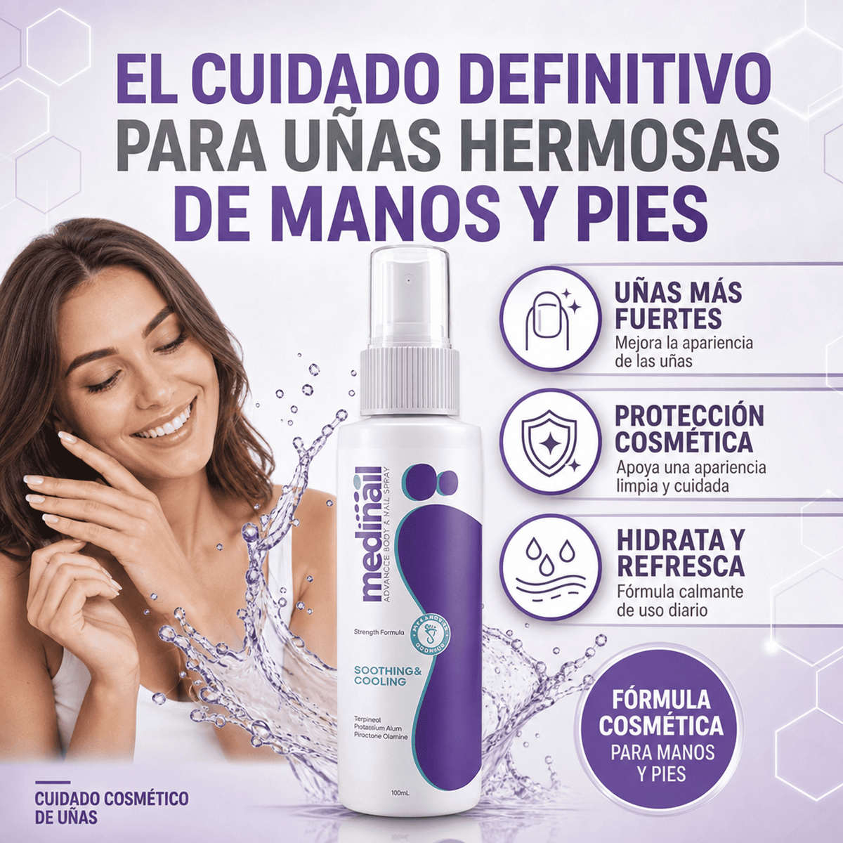 Medinail spray tópico para pies y uñas